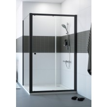 CONCEPT 100 NEW BLACK EDITION sprchová stěna 800x2000mm boční, černá/čiré sklo