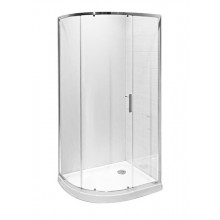 JIKA TIGO sprchový kout 98x78 cm, R540, posuvné dveře, stříbrná/sklo čiré