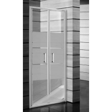 JIKA LYRA PLUS sprchové dveře 80x190 cm, lítací, bílá/sklo matné stripy