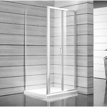 JIKA LYRA PLUS sprchové dveře 90x190 cm, zalamovací, bílá/sklo čiré