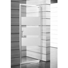 JIKA LYRA PLUS sprchové dveře 90x190 cm, pivotové, bílá/sklo matné stripy