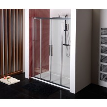 POLYSAN LUCIS LINE sprchové dveře 80x200 cm, zalamovací, leštěný hliník/čiré sklo
