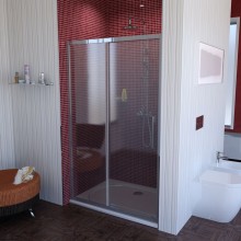 POLYSAN LUCIS LINE sprchové dveře 100x200 cm, posuvné, leštěný hliník/čiré sklo