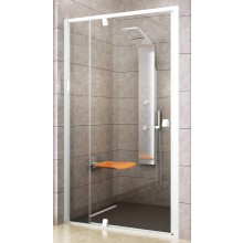 RAVAK PIVOT PDOP2 100 sprchové dveře 100x190 cm, pivotové, bílá/sklo transparent
