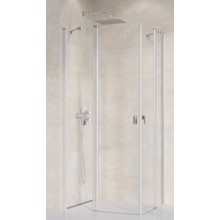 RAVAK CHROME CRV2 90 sprchové dveře 90x195 cm, lítací, satin/sklo transparent