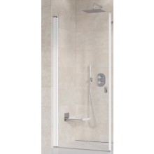 RAVAK CHROME CRV1 80 sprchové dveře 80x195 cm, lítací, bílá/sklo transparent
