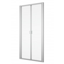 SANSWISS DIVERA D22K sprchové dveře 80x200 cm, zalamovací, aluchromm/čiré sklo Aquaperle