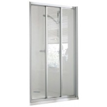 CONCEPT 100 sprchové dveře 1000x1000x1900mm posuvné, 2 dílné s pevným segmentem, bílá/matný plast