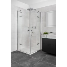 CONCEPT 400 sprchové dveře 80x197 cm, křídlové, levé, stříbrná pololesklá/čiré sklo