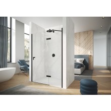 CONCEPT 400 sprchové dveře 100x197 cm, křídlové, pravé, matná černá/čiré sklo