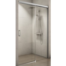 CONCEPT 300 STYLE sprchové dveře 1600x2000mm, posuvné, jednodílné, s pevnou stěnou v rovině, pravé, aluchrom/čiré sklo
