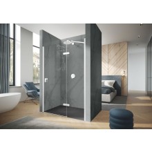 CONCEPT 400 sprchové dveře 80x197 cm, křídlové, pravé, matná bílá/čiré sklo