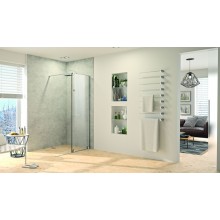 CONCEPT INTENSA sprchové dveře 100x200 cm, posuvné, levé, stříbrná pololesklá/sklo čiré