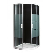JIKA LYRA PLUS  sprchový kout 90x90 cm, R540, posuvné dveře, bílá/sklo matné stripy