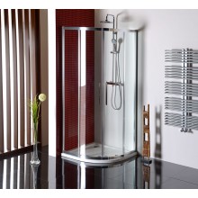 POLYSAN LUCIS LINE sprchové dveře 90x90 cm, R550, posuvné dveře, leštěný hliník/čiré sklo