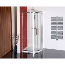 POLYSAN LUCIS LINE sprchový kout 100x80 cm, R550, posuvné dveře, leštěný hliník/sklo čiré