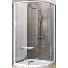 RAVAK PIVOT PSKK3 100 sprchový kout 100x100 cm, R550, křídlové dveře, bílá/chrom/sklo transparent