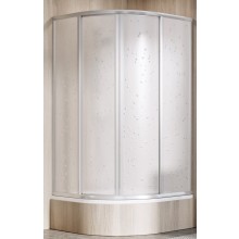 RAVAK SUPERNOVA SKCP4 SABINA 90 sprchový kout 90x90 cm, R490, snížený, posuvné dveře, satin/plast pearl
