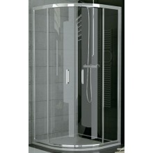 SANSWISS TOP LINE TOPR sprchové dveře 800x1900mm, R550mm, čtvrtkruhové, s dvoudílnými posuvnými dveřmi, matný elox/sklo Durlux