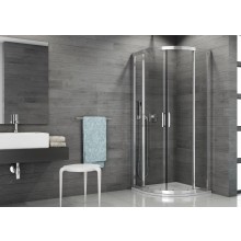 SANSWISS TOP LINE TOPR sprchové dveře 800x1900mm čtvrtkruhové, s dvoudílnými posuvnými dveřmi, aluchrom/sklo Durlux