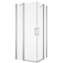 SANSWISS DIVERA D22SRB sprchový kout 100x100 cm, R550, posuvné dveře, aluchrom/čiré sklo