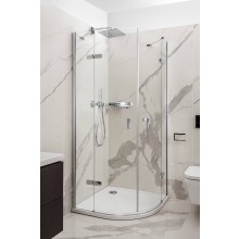 CONCEPT 400 sprchový kout 90x90 cm, R500, křídlové dveře, stříbrná pololesklá/čiré sklo AP