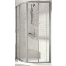 CONCEPT 70 sprchový kout 80x80 cm, R500, posuvné dveře, stříbrná matná/čiré sklo AP