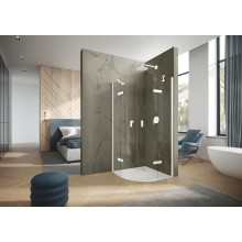 CONCEPT 400 sprchový kout 90x90 cm, R500, křídlové dveře, matná bílá/čiré sklo AP