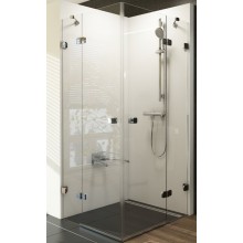 RAVAK BRILLIANT BSRV4 90 sprchové dveře 883-895x1950mm dvoudílné, křídlové, sklo, chrom/transparent