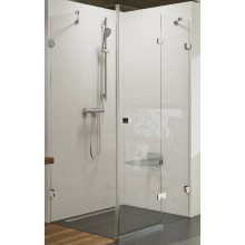 RAVAK BRILLIANT BSDPS 100R sprchový kout 100x100 cm, vstup zepředu, křídlové dveře, pravý, chrom/sklo transparent