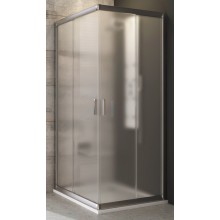 RAVAK BLIX BLRV2-80 sprchový kout 80x80 cm, rohový vstup, posuvné dveře, satin/sklo grape