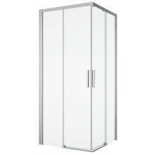 SANSWISS DIVERA D22SE2B sprchový kout 80x80 cm, rohový vstup, posuvné dveře, aluchrom/čiré sklo
