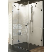 RAVAK BRILLIANT BSDPS 110/80L sprchové dveře 1100x800x1950mm s pevnou stěnou, levé, chrom/transparent