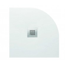 GELCO MITIA sprchová vanička 900x900 mm, čtvrtkruhová, litý mramor, bílá