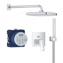 GROHE EUROCUBE sprchový set s podomítkovou baterií, horní sprcha, ruční sprcha, hadice, držák, chrom