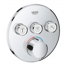 GROHE GROHTHERM SMARTCONTROL podomítková termostatická baterie, pro 3 spotřebiče, Water Saving, chrom