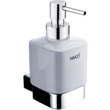 NIMCO KIBO dávkovač tekutého mýdla 250 ml, nástěnný, chrom/bílá