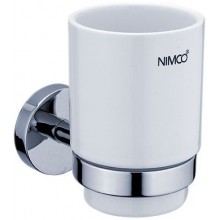 NIMCO UNIX držák se skleničkou 110x115mm, chrom/bílá