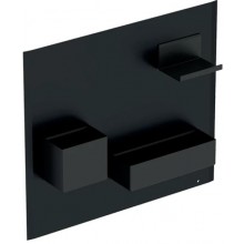 GEBERIT magnetická tabule 449x75x388mm, s úložnými přihrádkami, ocel, černá mat/láva mat