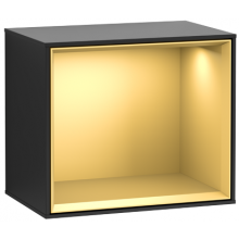 VILLEROY & BOCH FINION polička 418x270x356mm s osvětlením, Gold/Black Matt Laxquer