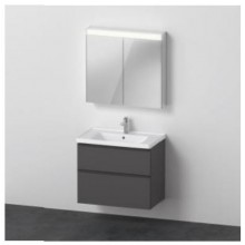 DURAVIT D-NEO nábytková sestava 984x452x625mm, skříňka se 2 zásuvkami, umyvadlo, zrcadlová skříňka, white mat