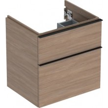GEBERIT ICON skříňka pod umyvadlo 592x476x615mm, závěsná, se dvěma zásuvkami, SoftClose, dub/melamin struktura dřeva