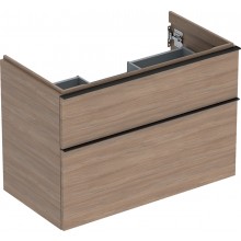 GEBERIT ICON skříňka pod umyvadlo 888x476x615mm, závěsná, se dvěma zásuvkami, SoftClose, dub/melamin struktura dřeva