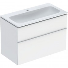 GEBERIT ICON skříňka s umyvadlem 900x480x630mm, závěsná, 2 zásuvky, úchytka matná bílá, lakovaná matná bílá