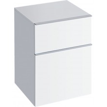 GEBERIT ICON boční skříňka 450x477x600mm, závěsná, se dvěma zásuvkami, bílá vysoký lesk