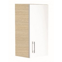 CONCEPT 50 skříňka horní 35x22,9x61,5cm, závěsná, pravá, bílá/bělený dub