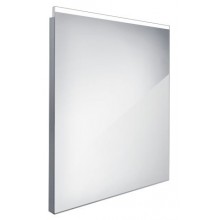 NIMCO 8000 koupelnové zrcadlo 600x700mm, podsvícené LED v horní části, ostré rohy, hliník