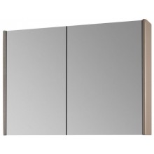 DŘEVOJAS ENZO GA2OE 100 zrcadlová skříňka 95,6x74,1x15,3 cm, osvětlení s regulací stmívání, s vypínačem a el. zásuvkou, lamino/MDF, vysoce lesklá béžová