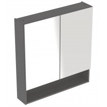GEBERIT SELNOVA SQUARE zrcadlová skříňka 78,8x85x17,5 cm, dřevotříska, lávová/matný lak