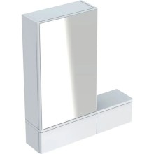 GEBERIT SELNOVA SQUARE zrcadlová skříňka 708x176x850, 1 dvířka, 2 sklopná dvířka, lesklá bílá